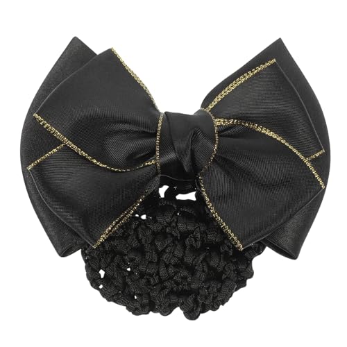 FRCOLOR 8 Stk Haarschmuck haarnetz hair net hair jewellery elastischer Haarschal Abdeckung für Brötchenformer damen perücke Haarknotenabdeckung Brötchennetze für Ballett Metall Black von FRCOLOR