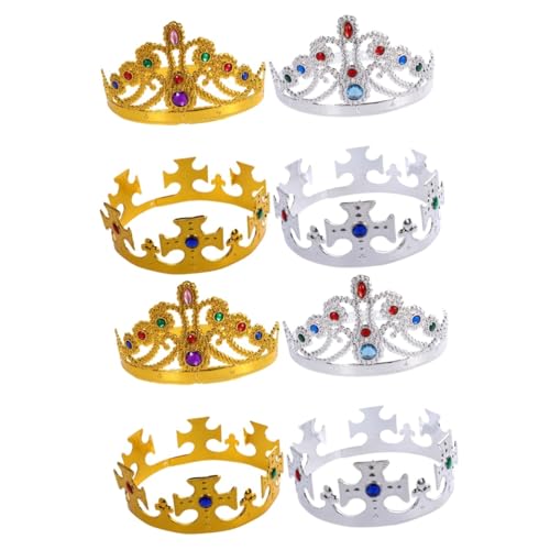 FRCOLOR 8 Stk Ornament-kits Für Herrenanzüge Königskrone Goldener Königsstil Abschlussball-party Prinzessin Herrenhüte Rollenspiel Königlich Anzüge Für Männer Kleid Mädchen Kind von FRCOLOR