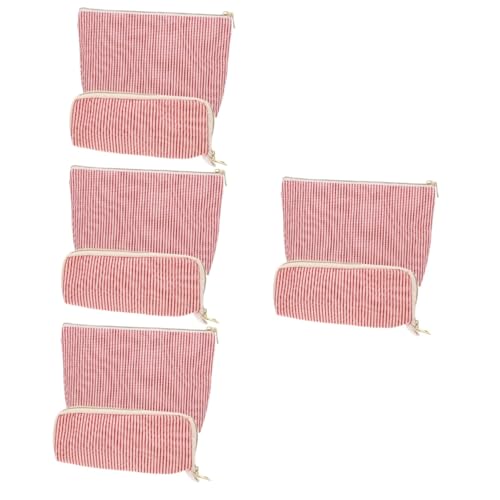 FRCOLOR 8stücke Teiliges Reise-Make-up Kosmetiktaschen Mit Reißverschluss Tragbar Für Damen Und Mädchen Zur Aufbewahrung Von Kosmetik Und Toilettenartikeln Weißen Streifen FRCOLOR 8stücke Teiliges Reise-Make-up Kosmetiktaschen Mit Reißverschluss Tragbar Für Damen Und Mädchen Zur Aufbewahrung Von Kosmetik Und Toilettenartikeln Weißen Streifen von FRCOLOR