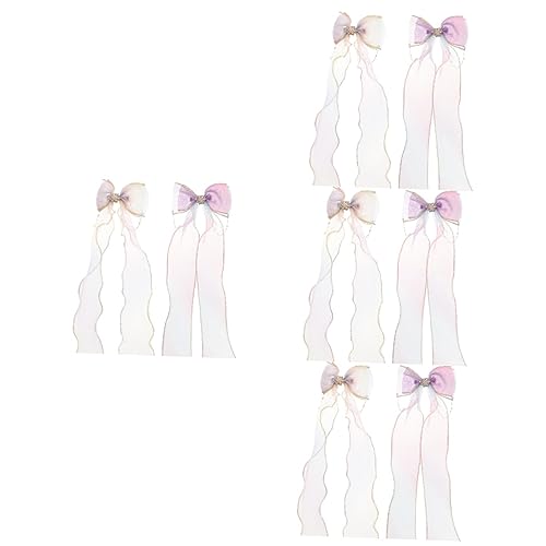 FRCOLOR 8stücke Haarschleifen Mit Langem Band Niedliche Haarspangen Für Mädchen Damen Für Partys Geburtstage Und Alltag von FRCOLOR