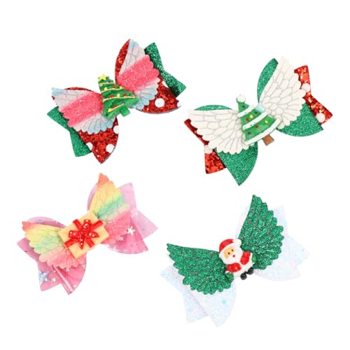 FRCOLOR 8 Stk Schleife Haarnadel weihnachtshaarspangen weihnachts haarspangen Haarschleifen Krokodilklemmen Haarspangen für Kinder zu Weihnachten Haarspangen für Mädchen Haar von FRCOLOR