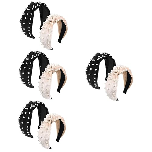 FRCOLOR 8 Stk Perlen-Haarreifen Haarschmuck für Mädchen Haarbänder für Damenhaar breites haarband party haarreif Stirnband Haargummi mädchen stirnbänder geknotete Stirnbänder für Damen e6 von FRCOLOR