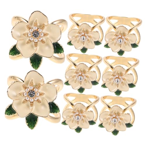 FRCOLOR 8stücke Broschenschalverschluss Mit Floraler Schalklemme Aus Legierungsmaterialien Für Schals Tücher Und Krawatten Bezauberndes Gardenienblüten-design Für Damen von FRCOLOR