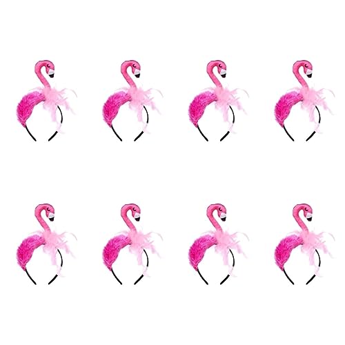 FRCOLOR 8 Stk Flamingo-stirnband Baby Mädchen Kostüm Gesichtswaschstirnband Flamingo-kostüm Luau-party Sommerkleid Flamingo-stirnbänder Flamingo-kopfschmuck Knoten Satin Krawatte Kind von FRCOLOR