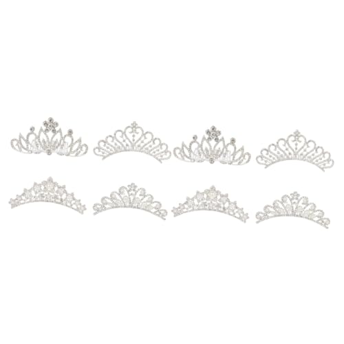 FRCOLOR 8 Stück Kinder Krone Haarkamm Perlenkrone Strass Kopfschmuck Prinzessin Krone Tiara Mädchen Perlen Haarschmuck Für Braut Mädchen Krone Kopfschmuck Mädchen Feenkrone Legierung von FRCOLOR
