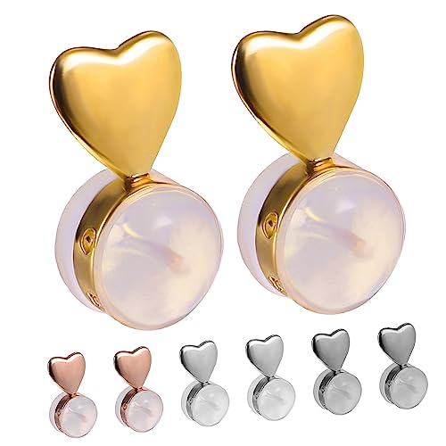 FRCOLOR 8 Stück Silikon Ohrringverschlüsse Herzform Teilig Verstellbare Ohrringheber Sicherer Halt für Ohrstecker Leichtes mit Farbigen Stoppers Komfortabel und Kompatibel für DIY von FRCOLOR