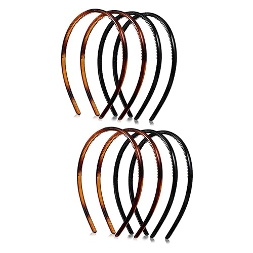 FRCOLOR 8 Stk Stirnband Zähne Kämmen Haarbänder Zähne Haarreifen Kein Haar Dünne Stirnbänder Zähne Kamm Stirnbänder Kunststoff-haarreifen Für Non Halloween-kamm Schal Plastik Frau Mädchen von FRCOLOR