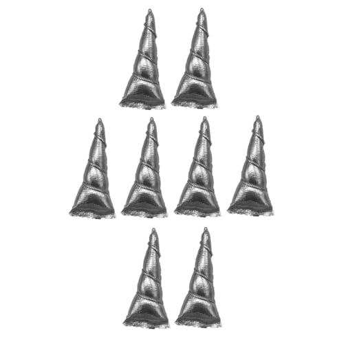 FRCOLOR 8 Stück Teiliges Einhorn Horn Kopfschmuck DIY Zubehör für Kreative Verkleidung und Party Langlebig Praktisches Bastelmaterial Silberfarben für Mädchen Haarreif und Zufällige Farbe von FRCOLOR
