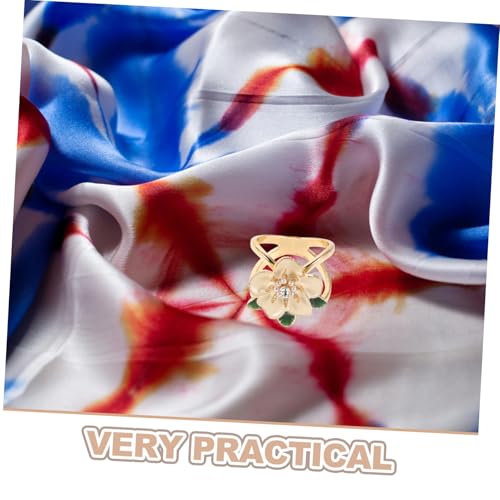 FRCOLOR 8 Stück Teiliges Gardenien Blumen Schalring Eleganter Lebensechter Schalhalter für Damen Vielseitige Brosche zum Fixieren von Schals Tüchern Krawatten und Taschen Modisches von FRCOLOR