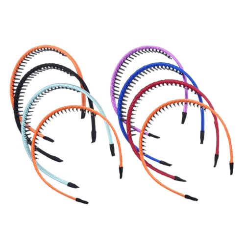 FRCOLOR 8stücke Einfache Zahnkamm Stirnbänder Für Mädchen Heimgebrauch Stoff Haarreifen Haarbänder Für Verschiedene Frisuren von FRCOLOR