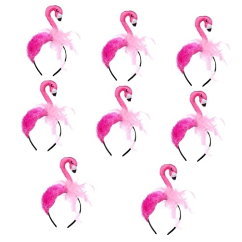 FRCOLOR Kleider 8 Stk Flamingo-stirnband Babykleidung Make-up-stirnband Geknotetes Stirnband Für Damen Flamingo-haarschmuck Flamingo-party-kopfschmuck Fräulein Requisiten Satin Halloween von FRCOLOR