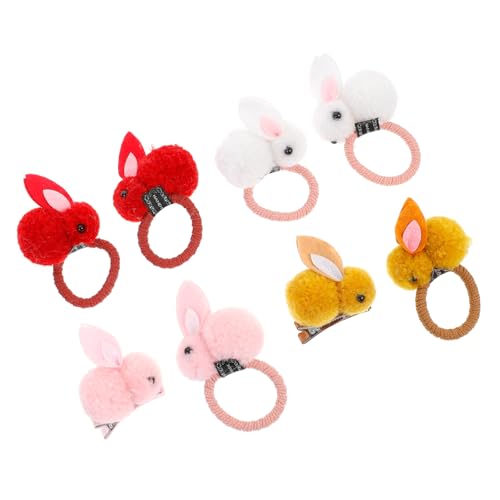 FRCOLOR 8St Haarnadel haarspangen haarspange haircharm haar klammer haarpin Hasenohren Mädchen Haarknoten Kopfschmuckset für Häschen elastisches Haarband Filz von FRCOLOR