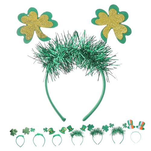 FRCOLOR 8St Irische Festival-Stirnbänder St. Patricks Day Halskette st patricks day haarschmuck Mond-Stirnband irischer Tag Patrick Festival Haarschmuck Urlaub Haarband Plastik Green von FRCOLOR