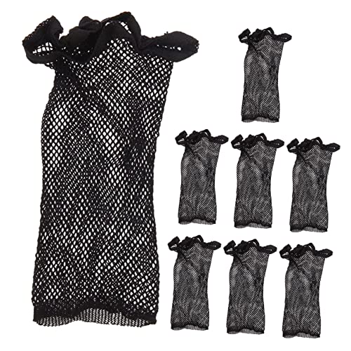 FRCOLOR 8St Perücken haar netz elastische Stirnbänder Wellenkappe für Männer faltbar perückenkappe perückenhaube Haarnetze für Brötchen Krankenschwester Haarknoten Abdeckung Nylon Black von FRCOLOR
