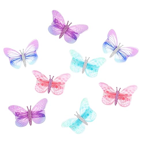 FRCOLOR 8St Schmetterlings-Haarspange haarspangen haarspange hair clip Mädchen schmetterling haarschmuck Retro-Haarnadeln modische Haaraccessoires Polyester FRCOLOR 8St Schmetterlings-Haarspange haarspangen haarspange hair clip Mädchen schmetterling haarschmuck Retro-Haarnadeln modische Haaraccessoires Polyester von FRCOLOR