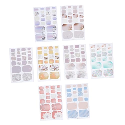 FRCOLOR 8blätter Fußnagel Aufkleber Selbstklebende Nail Art Dekoration Für Kreative Maniküre Einfache Anwendung Für Stilvolle Fußnägel Für Nageldesigns FRCOLOR 8blätter Fußnagel Aufkleber Selbstklebende Nail Art Dekoration Für Kreative Maniküre Einfache Anwendung Für Stilvolle Fußnägel Für Nageldesigns von FRCOLOR