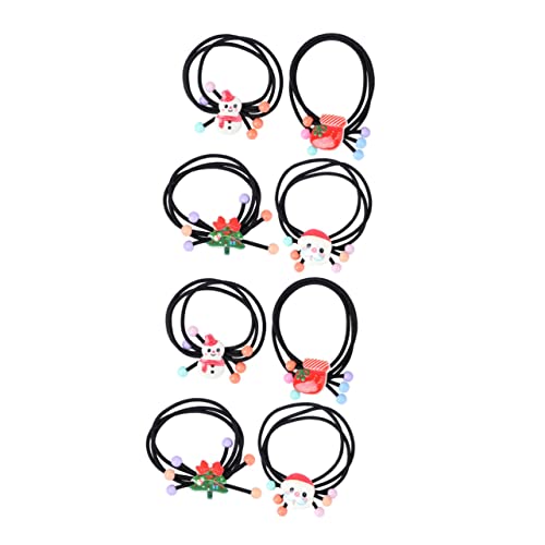 FRCOLOR 8st Elastische Haargummis Für Weihnachten Weihnachtshaargummis Für Weihnachtspferdeschwanzhalter Pferdeschwanzhalter Für Mädchen von FRCOLOR