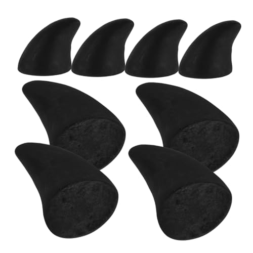 FRCOLOR 8st Pelzanzughandschuhe Gel Haustier Plüsch Kostüm Tierische Pfote Wollhandschuhe Halloween-finger Spielzeug Laufhandschuhe Schläger Hund Touch-screen Auto Uv-handschuh Black Harz von FRCOLOR