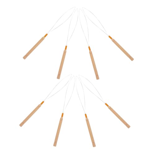 FRCOLOR 8stücke Häkelnadel-set Aus Holzgriff Robustem Stahl Für Haarverlängerung Schlaufennadeleinfädler Perleneinfädler Mikroringeinfädler Geeignet Für Perücken Und Haarschlaufen Zum von FRCOLOR