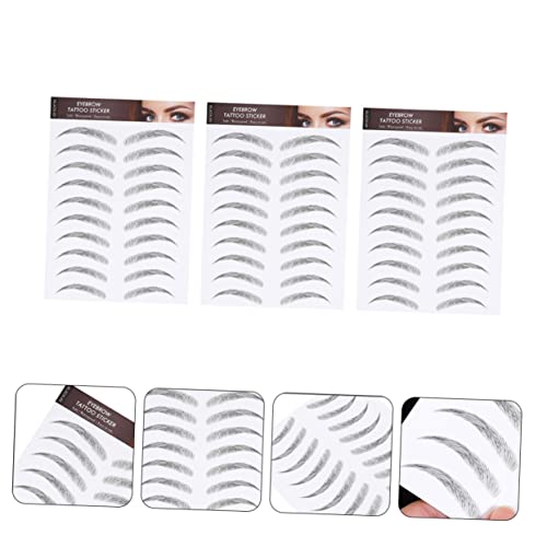 FRCOLOR 9 Blätter Imitation Augenbrauen Aufkleber Wasserdichtes Augenbrauen Make Up Tool für Natürlichen Look und Vollere Brauen bei Dünnen oder Spärlichen Brauen von FRCOLOR