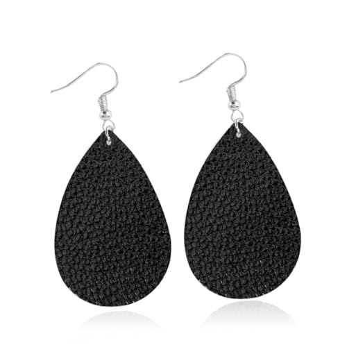 FRCOLOR 9paare Tropfenförmige Ohrhängeranhänger Aus Kunstleder Mit Leoparden Und Schlangenmuster Leicht Und Sicher Für Party Festival Kostüm Cosplay Gemischtes Muster von FRCOLOR