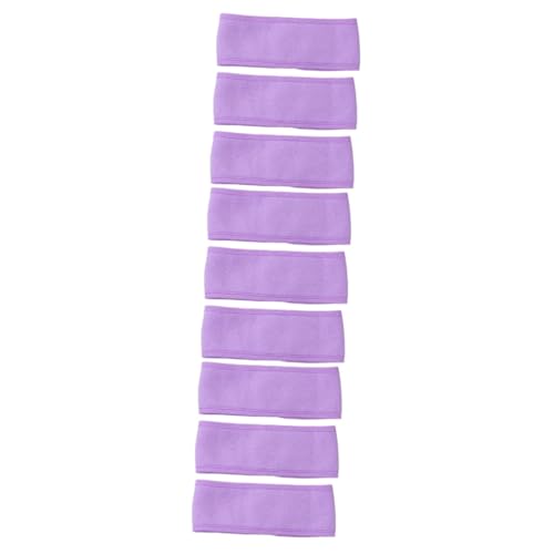 FRCOLOR 9 Stk Haarband Verstellbares Kopfband Schweiß Stirnband Stirnbänder Kopftuch Hijab Haargummi Stirnband für die Dusche Make-up-Stirnband Sport Schal Fräulein Violett von FRCOLOR