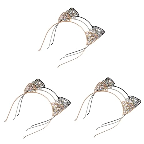 FRCOLOR 9 Stk Haarreifen Fuchsohr Cosplay-Katzenohr-Stirnband Headbopper Halloween-Katzenohr-Stirnband Tierhaarband haar bänder faschingskostüme Stirnband mit Katzenohren Weihnachtshaar von FRCOLOR