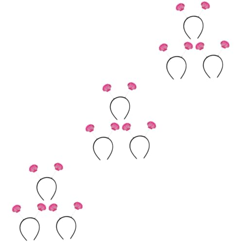 FRCOLOR 9 Stk Haarschmuck Glitzernde Kopfbedeckungen Haarbänder Für Mädchen Rosige Lippen Haargummis Für Mädchen Neujahrs-haarband Party-stirnbänder Mädchen Stirnband Mars Stirnband Rosy von FRCOLOR