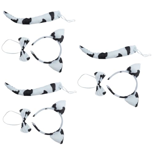 FRCOLOR 9stücke Teiliges Set Für Mädchen Cartoon Kuh Kostüm Mit Haarreif Fliege Und Für Halloween Und Kostümpartys von FRCOLOR