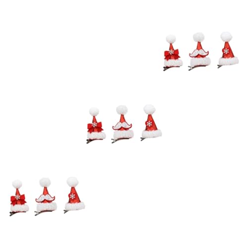 FRCOLOR 9stücke Weihnachts-haarspangen Mit Herz-bow Und Festliche Haaraccessoires Für Mädchen Für Partys Feiertage Und Fotoshootings von FRCOLOR