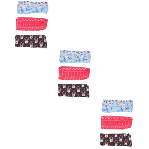 FRCOLOR 9stücke Weihnachts-sport-stirnbänder Für Vielseitige Haarschmuck-accessoires Für Festliche Anlässe Und Alltag von FRCOLOR