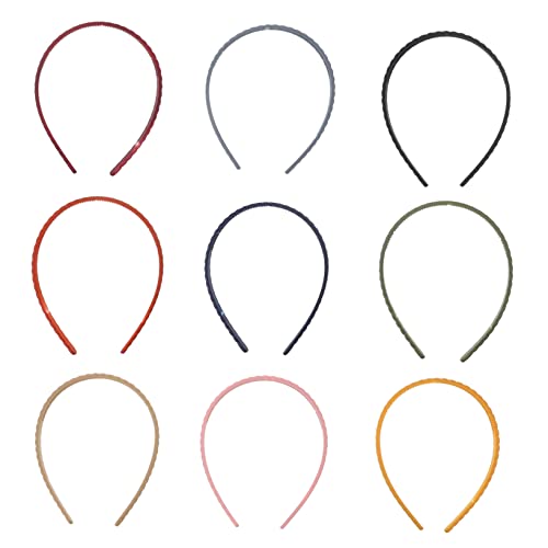 FRCOLOR 9stücke Teiliges Frosted Haarreifen Für Damen Stilvolle Kunststoff-stirnbänder Vielseitige Haaraccessoires Für Alltag Und Besondere Anlässe Angenehm Zu Tragen von FRCOLOR