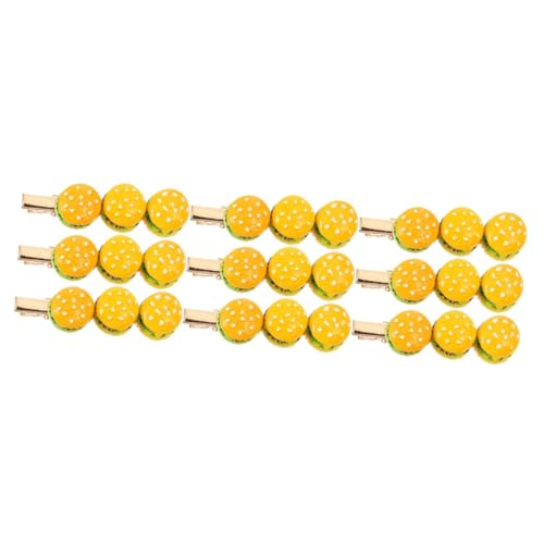 FRCOLOR 3er-set Haarspangen in Burgerform Haarnadel-accessoires Aus Metall Für Mädchen Aus Eisenlegierungsharz Styling-tool Ohne Haarnadel Für Hochzeitsfeiern 3 Stück * 3 von FRCOLOR