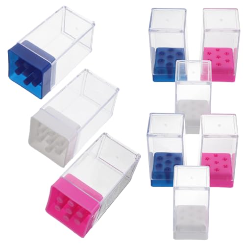 FRCOLOR 9stücke Nagelbohrer-display Aus Staubdichte Aufbewahrungsbox Für Zubehör Nagelbohrer-halter Mit Transparentem Design Für Maniküre-werkzeuge Organizer-box Für von FRCOLOR