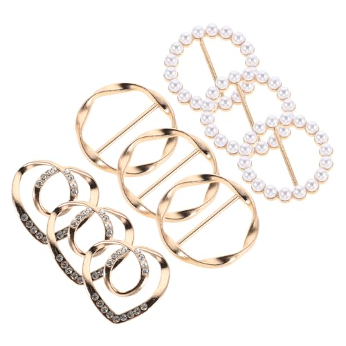 FRCOLOR 9 Stücke Kleidung Halter Schal Ring Schnalle Taillen Cinch Clip Rhinestone Design für Hemden Kleider und Accessoires von FRCOLOR