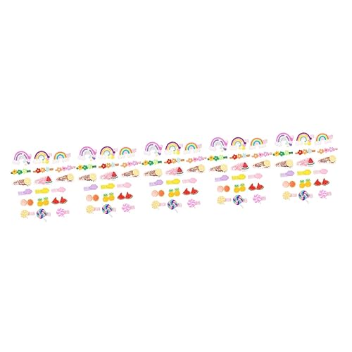 FRCOLOR Kinderanzug 90 Stück Anzug Tier Niedliche Haare Frauen Blumenfüller Klammern Party Haarspangen Clips Korb Bedrucktes Metall Mädchen Druckknopf Für Thema Schöner Griff Kinderanzüge von FRCOLOR