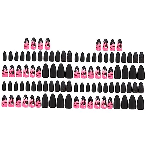 FRCOLOR 96 Stk Falsche Nägel Frauen Falscher Nagel Gefälschte Nagelspitzen Maniküre-werkzeug Für Frauen Und Mädchen Halloween-nagelabziehbilder Künstlicher Nagel Patch Plastik Nagelflocken von FRCOLOR