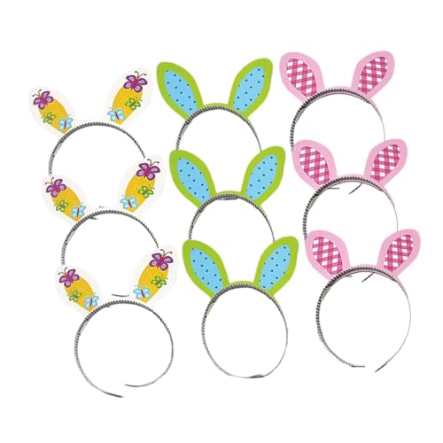 FRCOLOR 9stücke Teiliges Hasenohren Haarreifen Für Und Lustige Osterparty-haaraccessoires Für Feste Und Veranstaltungen Leicht Und Bequem von FRCOLOR