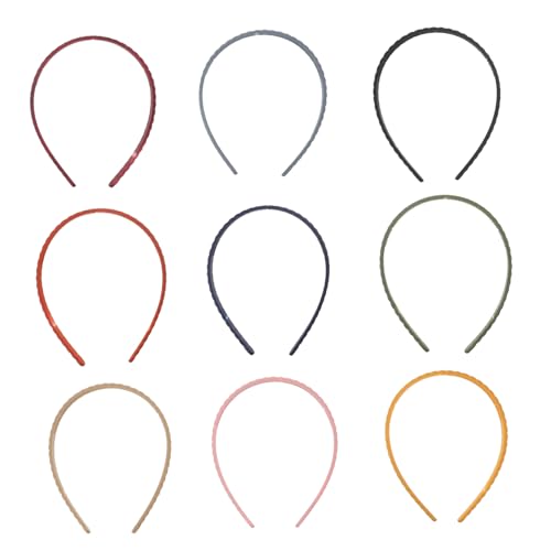 FRCOLOR 9st Einfaches Geflochtenes Stirnband Gezahntes Glattes Haarband Einfache Haarreifen Zahn Kamm Haarschmuck Einfache Kopfwickel Kopfschmuck Mode Männer Und Frauen Kreuzkopf Plastik von FRCOLOR