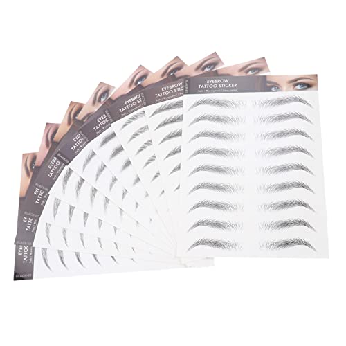FRCOLOR 9blätter Augenbrauen Aufkleber Ähnlich Temporär Für Spärliche Augenbrauen Wiederverwendbar Mit Wasser Tauchbar Unglaublich Detailliert Und Realistisch Aussehend von FRCOLOR