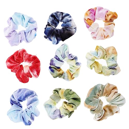 FRCOLOR 9 Stücke Mode Haar Scrunchies Haar Bänder Haar Krawatten Haar Seile Haar Zubehör Haar Ringe für Mädchen von FRCOLOR