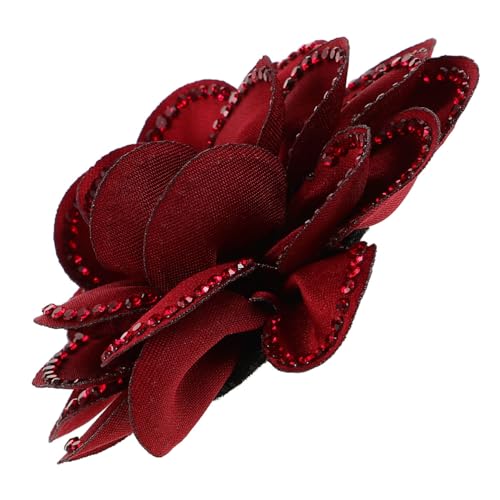 FRCOLOR Abnehmbare Schuhclips Polyesterblume und Strass Elegante Damenschuhdekoration für Winterschuhe Robuste Legierung Stilvolle Hochzeitsschmuck Vielseitige Schuhaccessoires von FRCOLOR