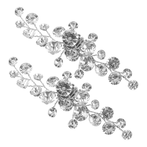 FRCOLOR Abnehmbare Strass Schuhclips Funkelnde Brautschuh Dekorationen für High Heels Flats und Sandalen Vielseitige Hochzeitsschmuck Accessoires für Damen Schuhe Taschen und Kleidung von FRCOLOR