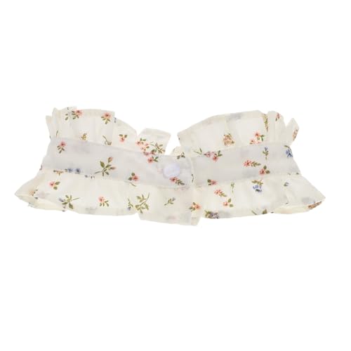 FRCOLOR Plissierter Stehkragen Für Damen Abnehmbarer Gerüschter Fake Kragen Vintage-organza-kragen Dekorativer Kragen Für Kleider Und Röcke Zeitloses Einzelkragen-design von FRCOLOR