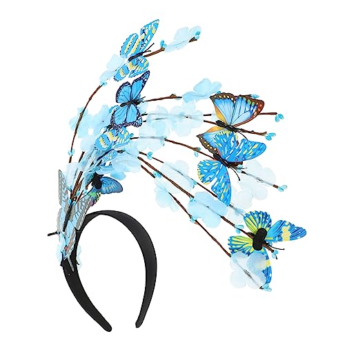 FRCOLOR Schmetterling Make-up Haarschmuck Stirnband Stirnband Monarchfalter-stirnband Stirnband Mit Schmetterlingskrone Fascinatoren Für Damen Schmücken Fräulein Fee Plastik von FRCOLOR