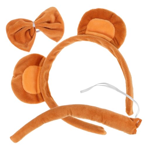 FRCOLOR Affenkostüm Tierohr-stirnband Und Bowtie Für Cosplay-partys Halloween Und Bühnenauftritte Leicht Und Durch Stoffmaterial von FRCOLOR
