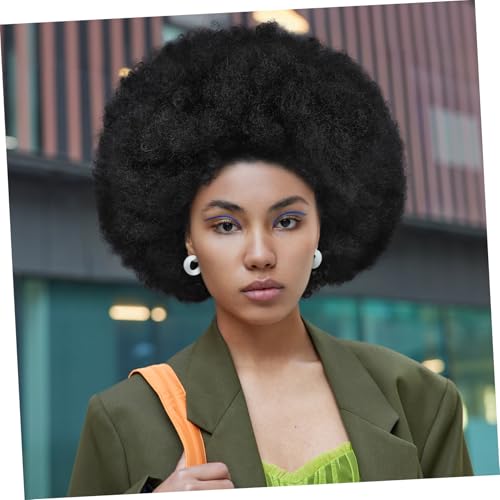 FRCOLOR Afrikanische Lockenperücke Kostümperücken Für Damen Partyperücken Kurze Afroperücke Lockige Perücken Lockige Afroperücke Rollenspiel Cosplay Perücken Damenperücken Kurze von FRCOLOR