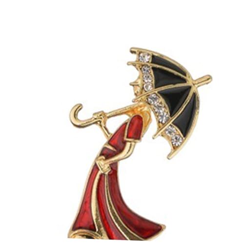 FRCOLOR Alloy Brosche Regenschirm mit Funkelndem Kreative Cartoon Brosche für Frauen Drip Oil Brustnadel für Partys Besondere Anlässe von FRCOLOR