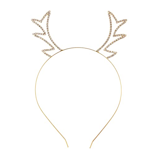 FRCOLOR Antlers Headband Mit Strass Für Weihnachten Einzigartige Haaraccessoires Für Festliche Partys Und Fotoshootings Für Damen Und Und Langlebig von FRCOLOR
