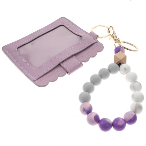 FRCOLOR Armband-schlüsselring Mit Kartentasche Aus Hochwertigem Material Schmutzabweisend Und Pflegeleicht Tragbarer Schlüsselanhänger Mit Kartenhalter Für Handgelenk Gürtel Und von FRCOLOR